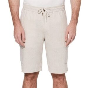 Cubavera Linen Blend Drawstring Cargo Shorts Size XL